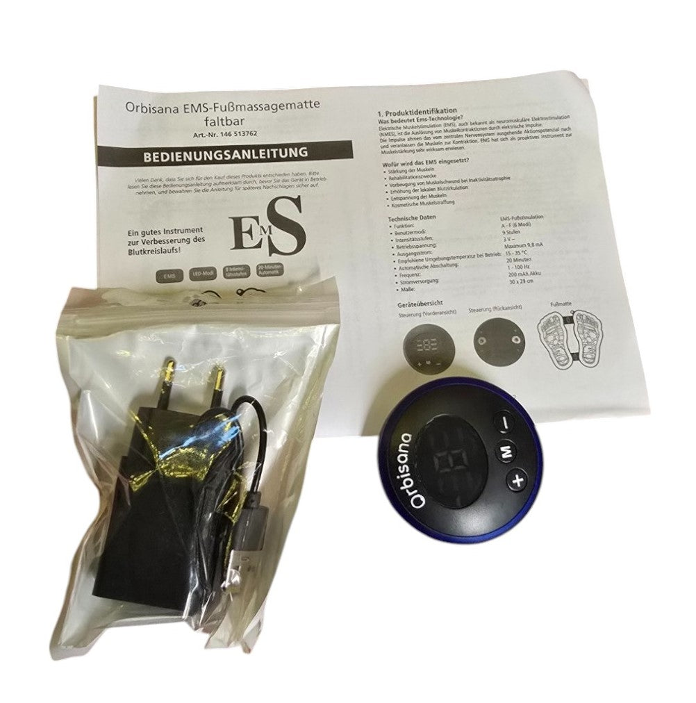 Orbisana EMS Fußmassagematte faltbar Fußreflexzonen Massage 32 x 29 cm