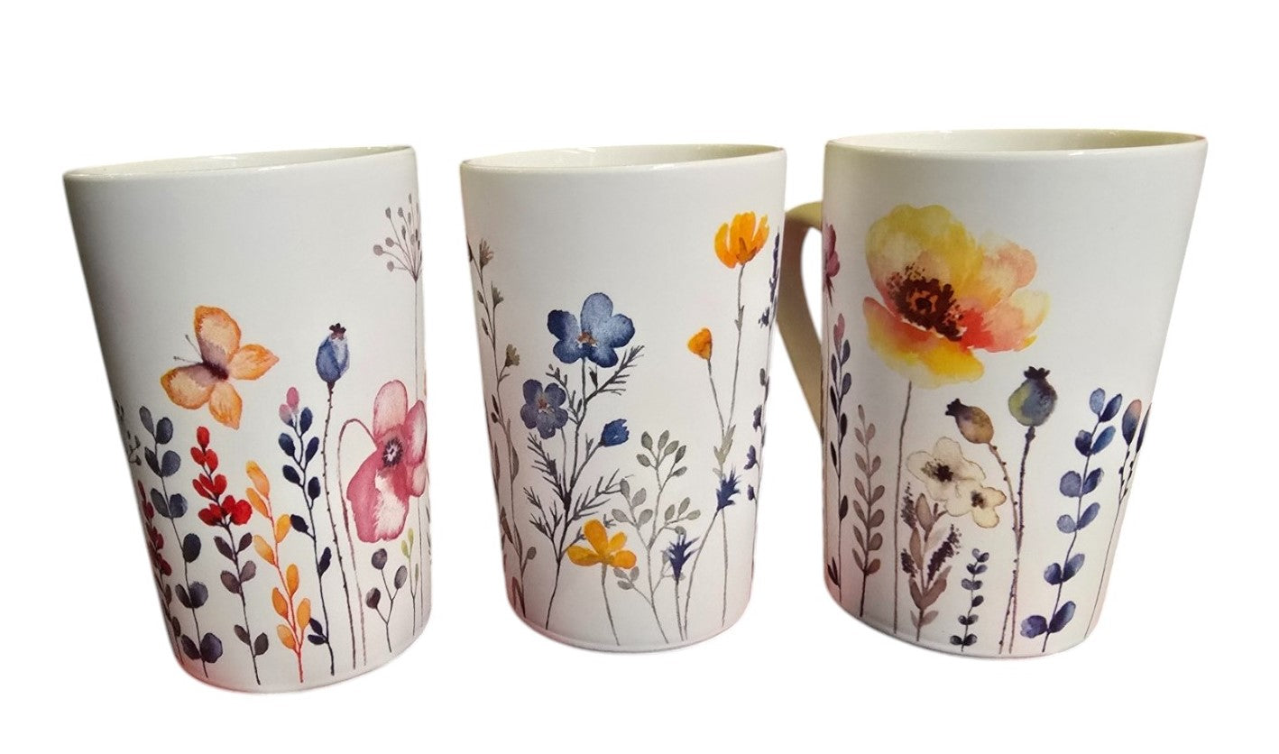 Tassen-Set „Blumen“ – Ein blühendes Blütenmeer aus Porzellan Flores