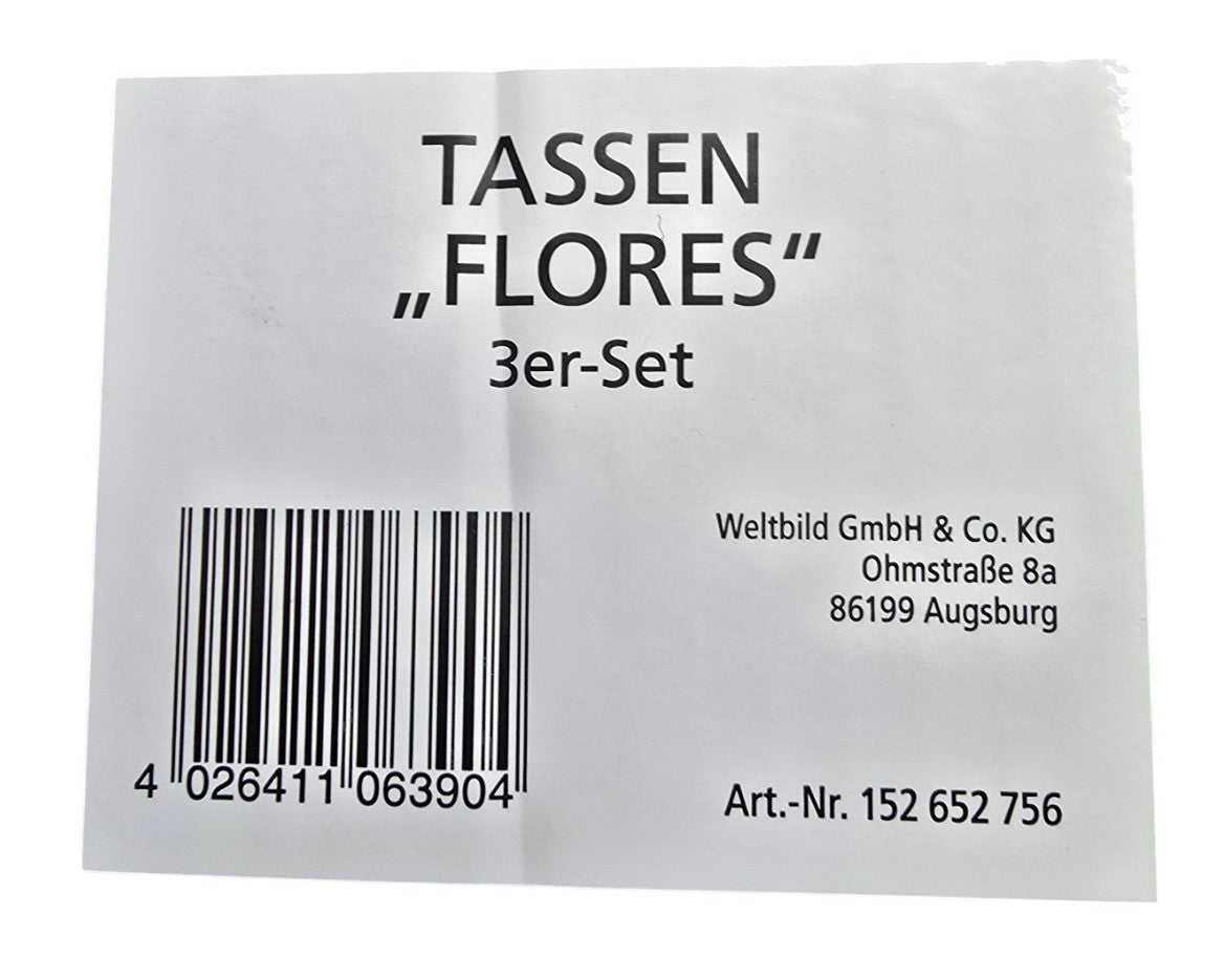 Tassen-Set „Blumen“ – Ein blühendes Blütenmeer aus Porzellan Flores