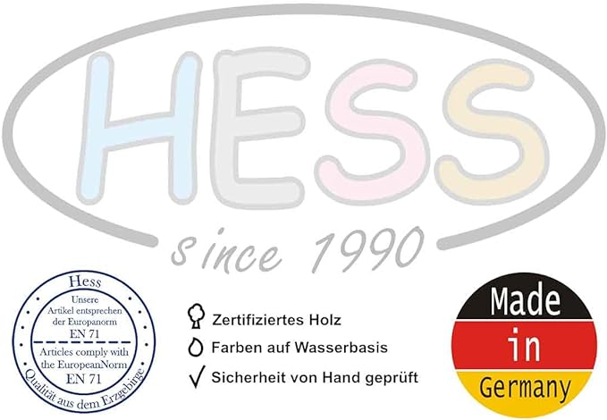 Hess Messlatte Bär Kindermesslatte Holz Messskala von 79 bis 152 cm mehrfarbig