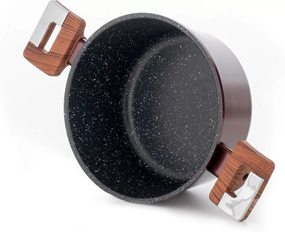 DMS Topfset mit Deckel - Burgundy, 10-teilig (SM4010BG)