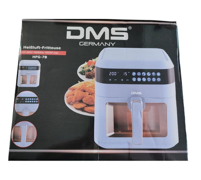 DMS Heißluftfritteuse Fritteuse HeißluftAirfryer Digital Edelstahl XXL HFG-7B 7L