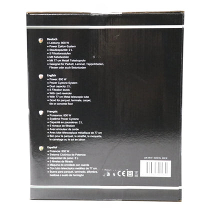 DMS VC700P Staubsauger 800W beutellos HEPA-Filter,Teleskoprohr,Bodenbürste