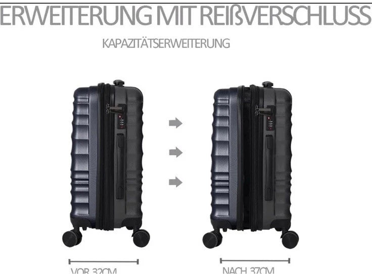 DMS 7tlg Hartschalen Kofferset Koffer Reisekoffer Trolley ABS-Hartschale