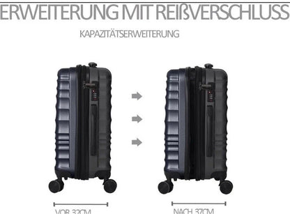 DMS 7tlg Hartschalen Kofferset Koffer Reisekoffer Trolley ABS-Hartschale