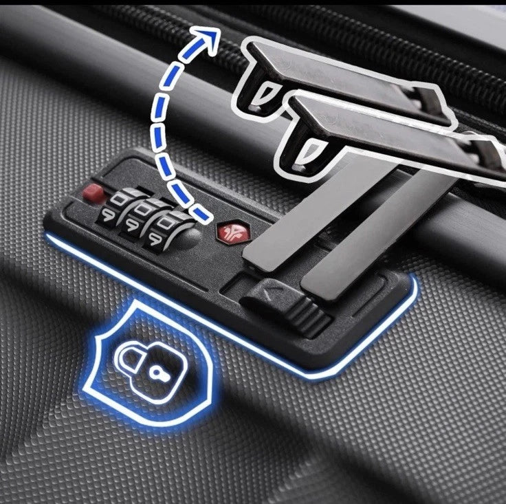 DMS 7tlg Hartschalen Kofferset Koffer Reisekoffer Trolley ABS-Hartschale