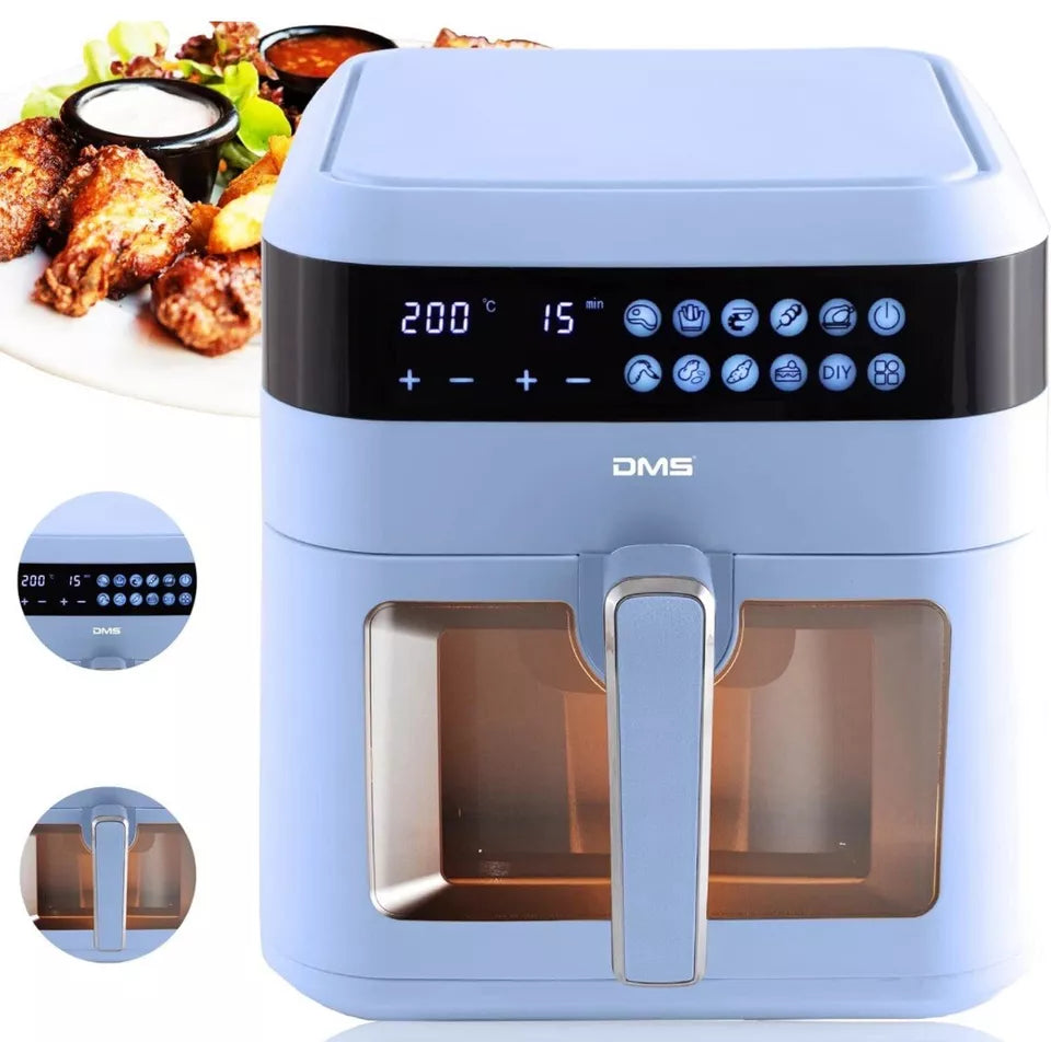 DMS Heißluftfritteuse Fritteuse HeißluftAirfryer Digital Edelstahl XXL HFG-7B 7L